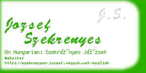 jozsef szekrenyes business card